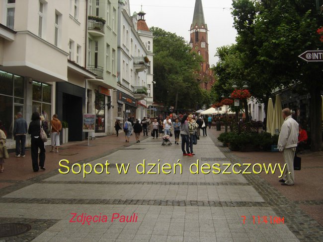 Sopot w deszczowy dzień.