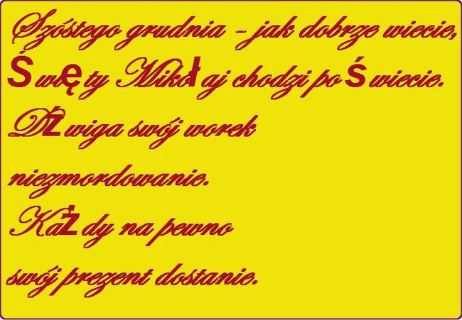 Dzisiaj dzień Świętego Mikołaja!