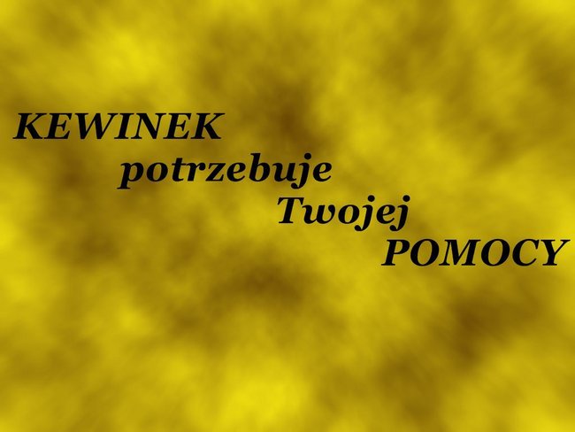Apel do Twojego serca.Zajrzyj Kewinek prosi o pomoc.