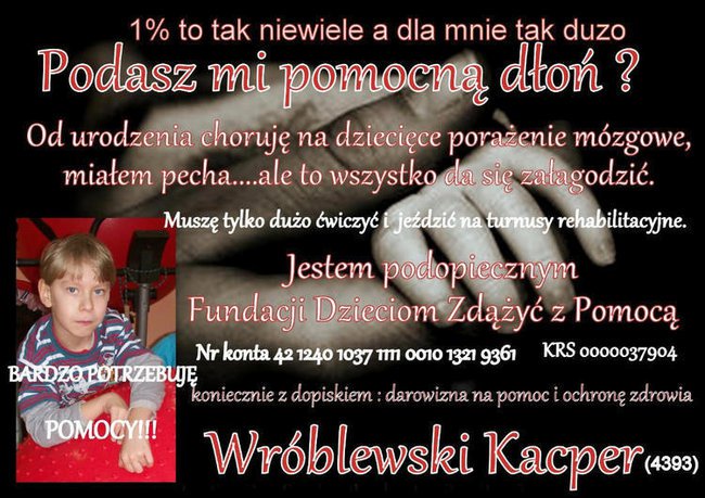 kacperkowi w dniu urodzin