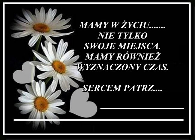 SERCE SIĘ RWIE ALE TAKA JEST WOLA BOGA...