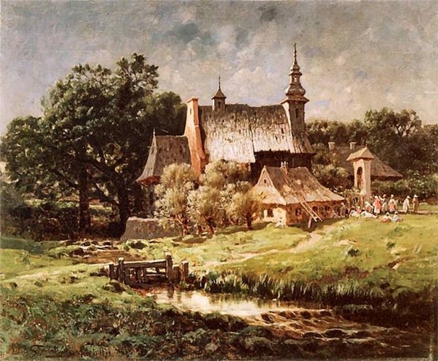 Dawna wieś w malarstwie.