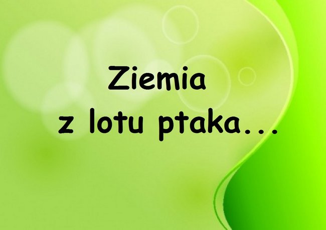 Ziemia z lotu ptaka