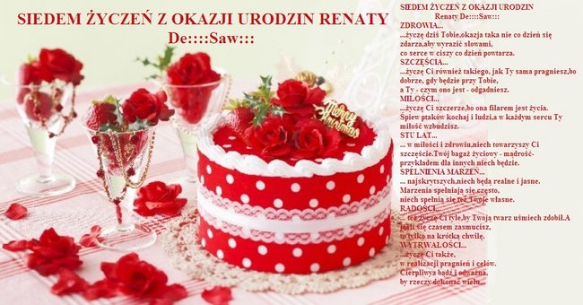 Z okazji Urodzin Renaty