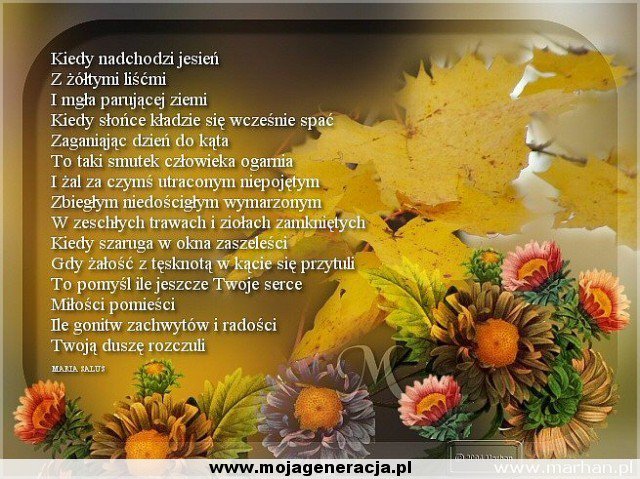 Jesienne pozdrowienia dla przyjaciół