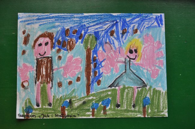 Teatrzyk Jaś i Małgosia w pracach dzieci.