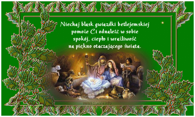 DLA  KOCHANYCH PRZYJACIÓŁ RODZINY  I WSPANIAŁYCH ZNAJOMYCH ZDROWYCH I WESOŁYCH ŚIĄT ŻYCZĘ IRENA Z RODZINĄ