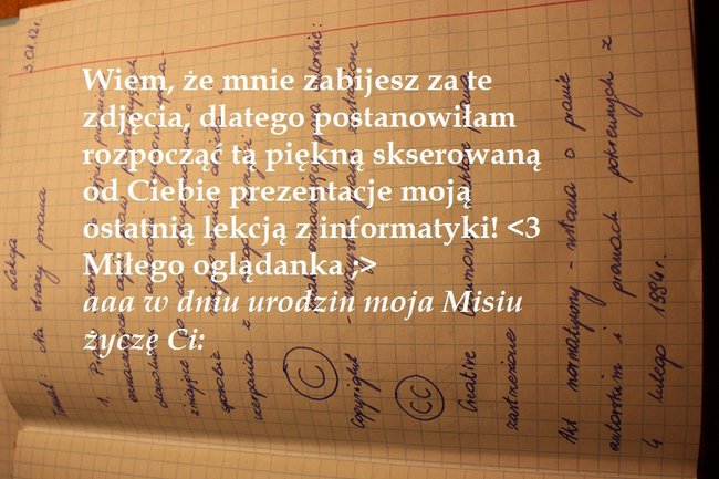 Dla mojej kochanej Misi