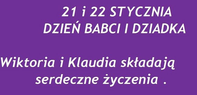 Dzień Babci i Dziadka