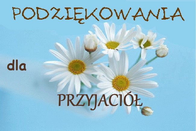 PODZIEKOWANIA za pamięć za życzenia