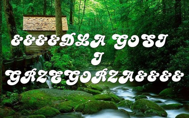 DLA GOSI I GRZEGORZA;****