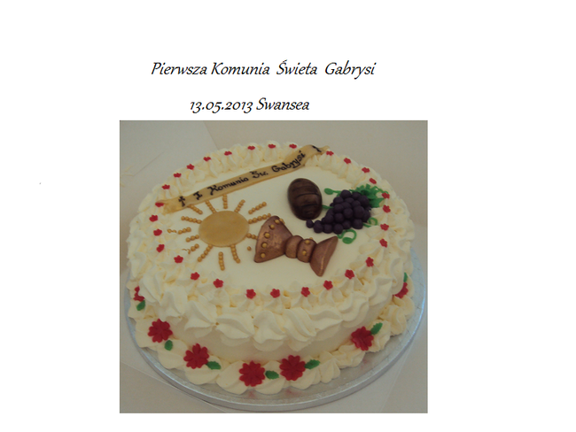 PIERWSZA KOMUNIA ŚWIETA GABRYSI