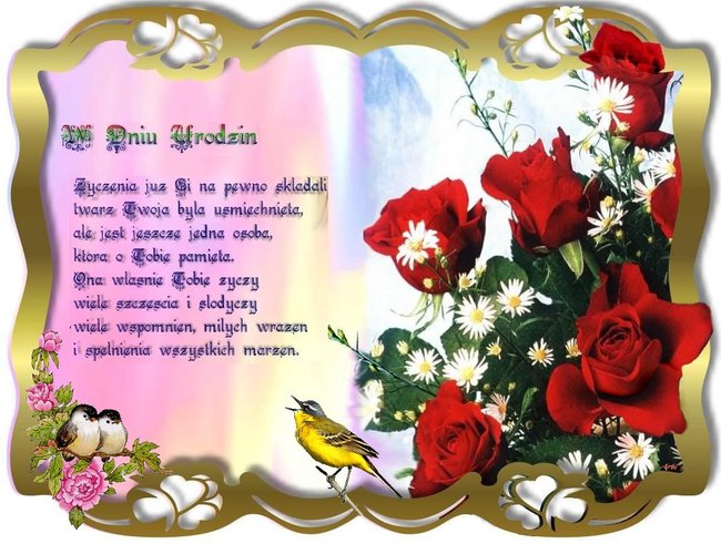 Zyczenia na urodziny Justysi...