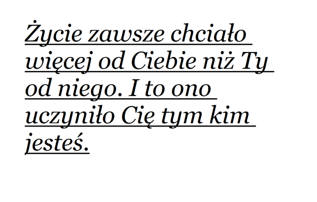 Dla najlepszej na świecie.