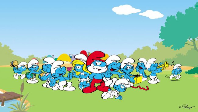 Uśmiech smerfa...hi..hi..hi