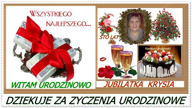 JA DZISIEJSZA JUBILATKA KRYSTYNA