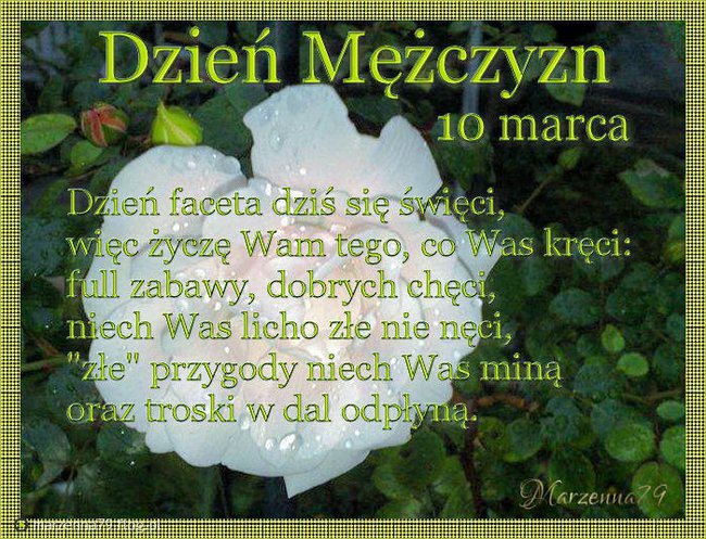 10 MARCA   DZIEŃ MĘŻCZYZNY