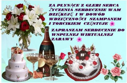 DZIĘKUJĘ ZA ŻYCZENIA URODZINOWE