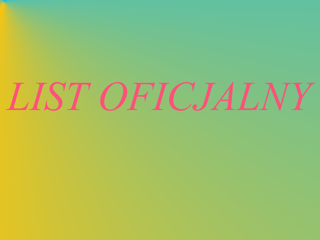 LIST OFICJALNY I LIST PRYWATNY