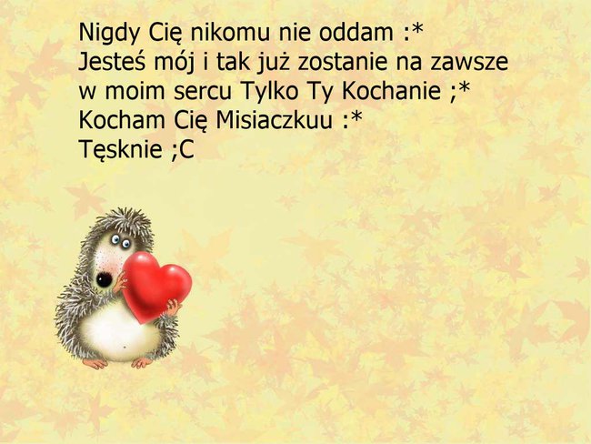 Kocham Cię Hubert ;*