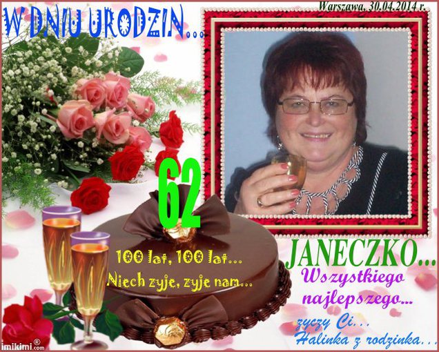 ***W DNIU URODZIN JANECZKI W. Z WARSZAWY***