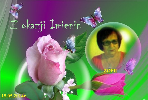 IMIENINY ZOFII ŻELAZKO