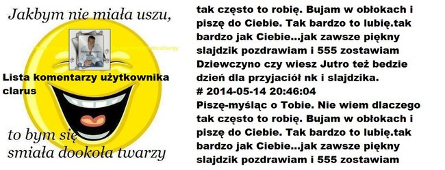 Lista znajomych użytkownika clarus