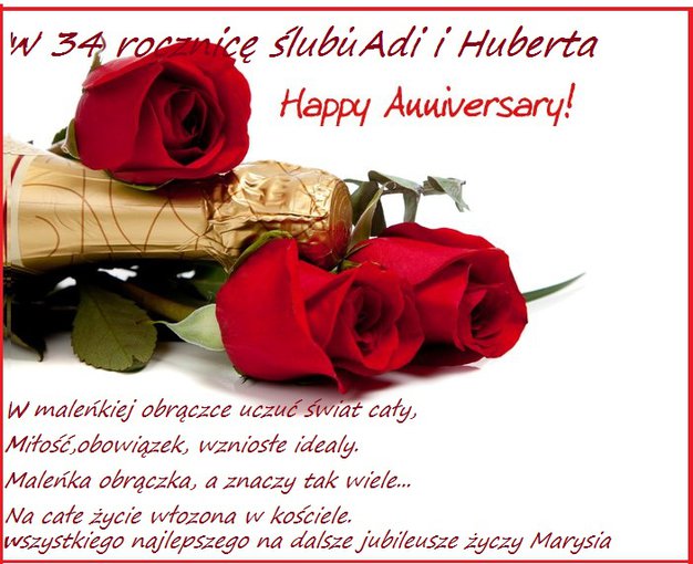 34 rocznica ślubu Adeli i Huberta