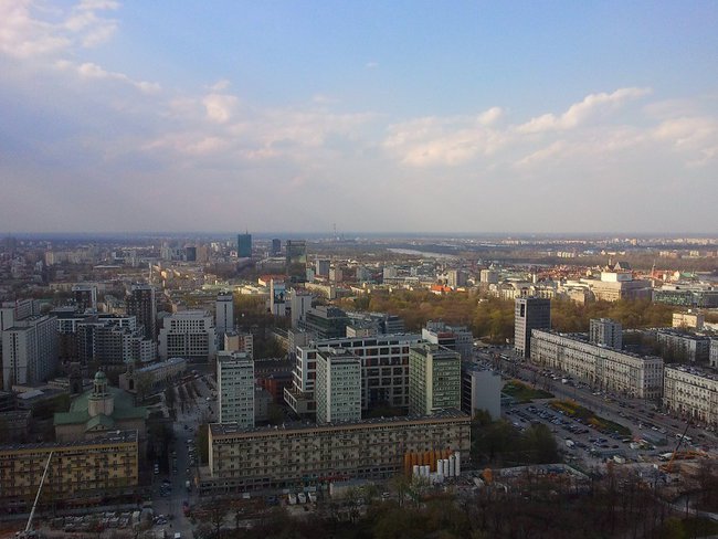 widok z pałacu kultury