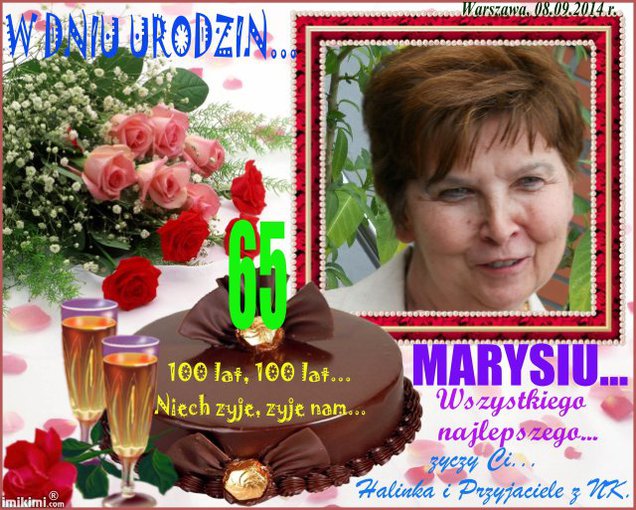 W DNIU URODZIN MARYSI W. Z TORUNIA...