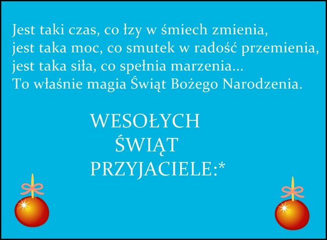 WESOŁYCH ŚWIĄT