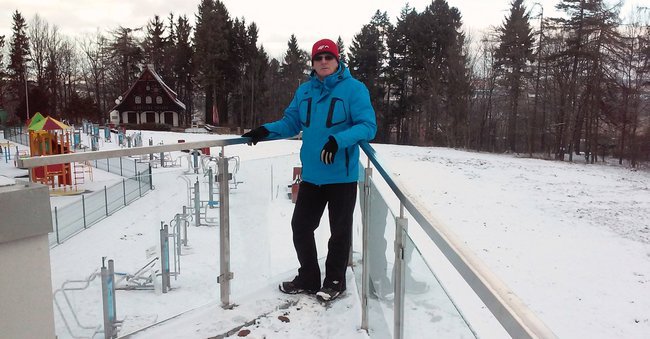 Staś i zima Dolnośląska.