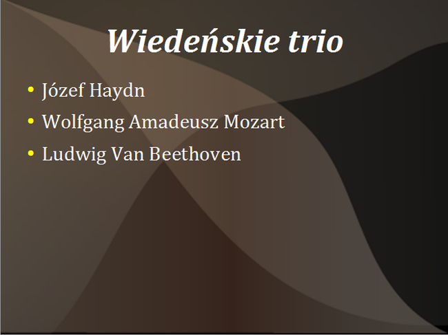 Wiedeńskie trio