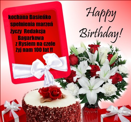 podziękowanie za życzenia  zostawia Basia