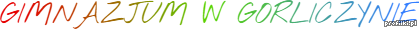 GIMNAZJUM W GORLICZYNIE