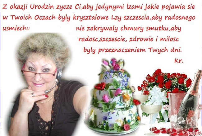 Z OKAZJI URODZIN DLA CIEBIE DANUSIU: