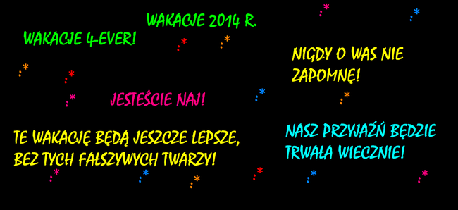 Wakacje 2014r.