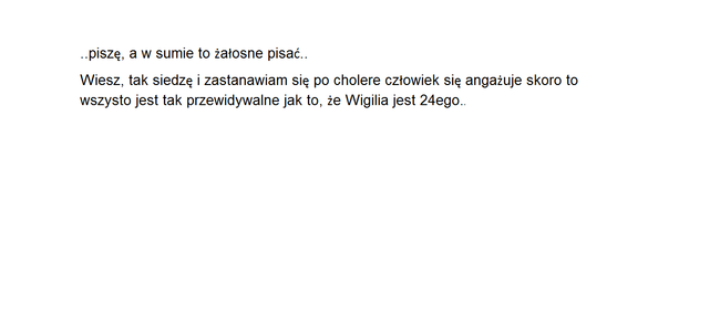 cały mój świat znika..