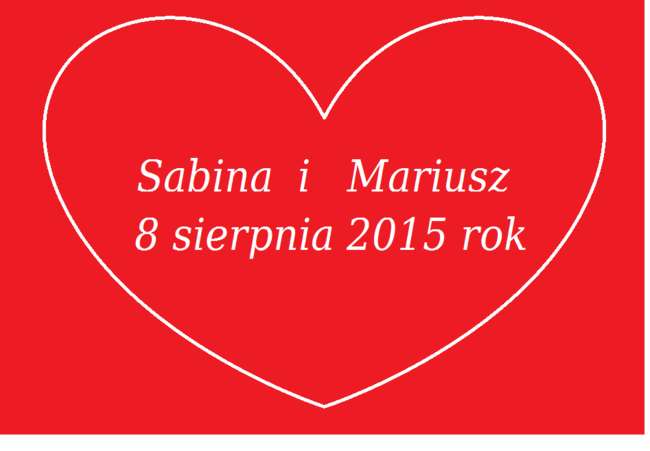 Sabina i Mariusz 8 sierpnia 2015 r