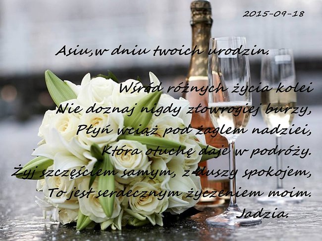 Dla Asi w dniu urodzin.