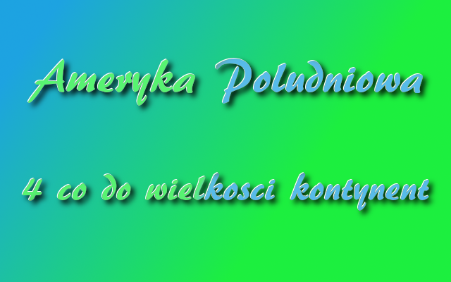 Ameryka Południowa