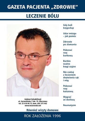 Gazeta Pacjenta Leczenie Kręgosłupa Warszawa Nfz Grochów Tel. 22 6100673