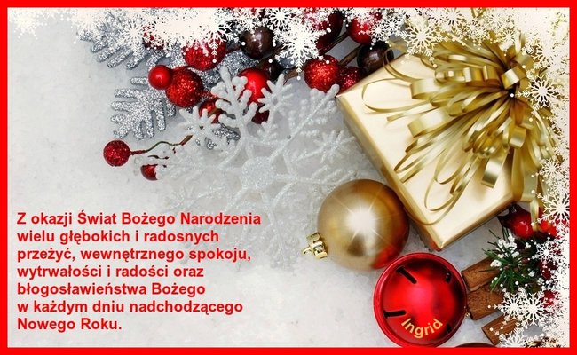 Wesolych Swiat  Bozego Narodzenia ..