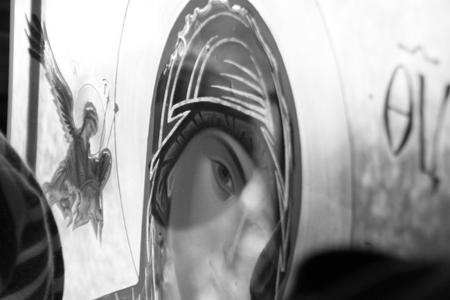 Moment zapisu przenosi do historii - Supraśl przez okna ikonografa 28.12.2015