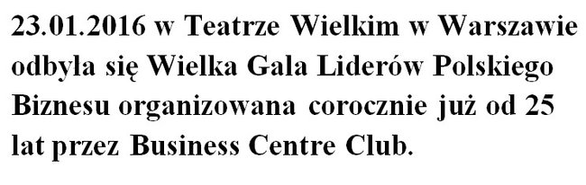 Wielka Gala Liderów Polskiego Biznesu