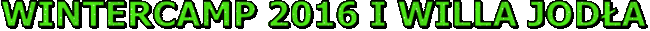 WINTERCAMP 2016 I WILLA JODŁA