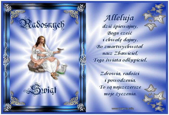 Zdrowych radosnych Swiąt Wielkiej Nocy