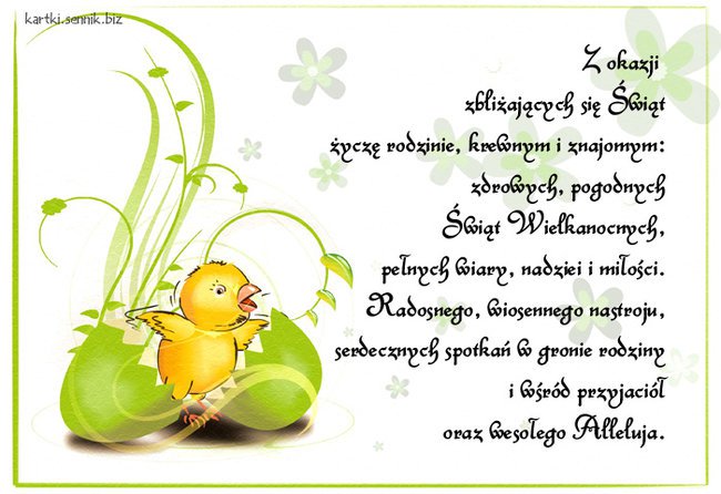 Zdrowych i Wesołych świąt Wielkanocnych
