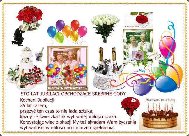 WITAMY W ROCZNICE SLUBU