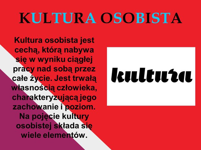 KULTURA OSOBISTA